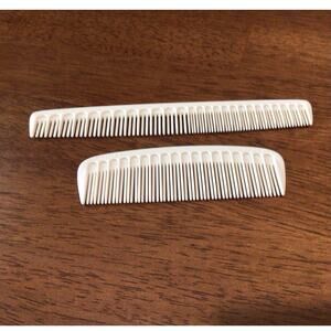 Vtg Tupperware 2 Combs Hair styling barber Almond #64 #62 NEW